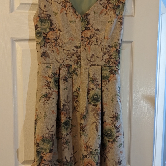 Pink Martini floral wool blend dress size small - Picture 2 of 4